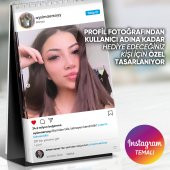 Instagram Temalı Kişiye Özel Tasarım 2021 Masa Takvimi - 2