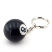 Mini bilardo şekilli anahtarlık/8 Top Siyah/küçük top anahtarlık/süs ve hediye anahtarlık - 1