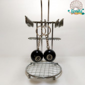 Mini bilardo şekilli anahtarlık/8 Top Siyah/küçük top anahtarlık/süs ve hediye anahtarlık - 5