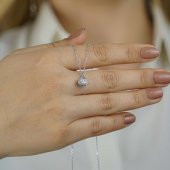 İstiridye İnci Tasarımlı 925 Ayar Gümüş Kadın Kolye thumbnail 1