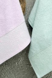 2Li 50x90 Simli Bordürlü El-Yüz Havlusu - 2