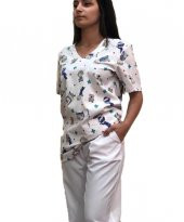 V Yaka Tek Üst  Viskon Hemşire Ve Doktor Önlüğü M - 1