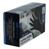 Pudrasız Siyah Nitril Eldiven Büyük Boy (L) 100 Lü Paket - 3