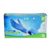 Has-Pet Pudrasız Mavi Nitril Eldiven Orta Boy (M) 100 Lü Paket - 4