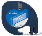 EcotagPlus  Dymo Letratag Muadili Plastik Şerit Etiket Şeffaf 10 lu Eco Paket - 1
