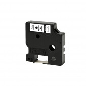 Foogy Dymo D1 Uyumlu Thermal Plastik Şerit Etiket  Beyaz - 12 mm x 7 m - 45013 - 1