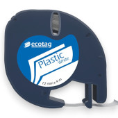 EcotagPlus Dymo Letratag Muadili Plastik Şerit Etiket Beyaz 10 lu Eco Paket - 3