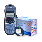 Dymo Letratag Etiket Yazcı ve 10 Adet EcotagPlus Şerit Etiket 12 mm x 4 mt Kagıt Beyaz - 1