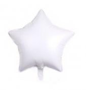 Yıldız Folyo Balon Mat Beyaz 45 cm 18 inch (Açık Folyo) - 1