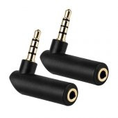 4 boğumlu 3,5mm erkek dişi stereo 90 derece çevirici jak - 4