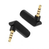 4 boğumlu 3,5mm erkek dişi stereo 90 derece çevirici jak - 5