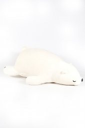 Peluş Yatan Yastık Kutup Ayısı 55 Cm Uyku Arkadaşı Hediyelik - 3