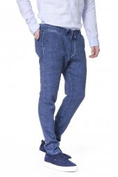 Erkek Regular Fit 100 Keten Bağcıklı Rahat Jogger Pantolon - 7