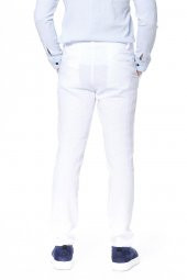 Erkek Regular Fit 100 Keten Bağcıklı Rahat Jogger Pantolon - 11