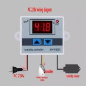 Dijital nem kontrol aleti 220V Enstrüman Ve Nem Sensörü Nem Kontrol Anahtarı Higrostat Higrometre - 1