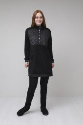 KAPİTONELİ SWEATSHİRT Siyah - 1