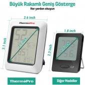 ThermoPro TP50 Termometre İç Mekan Dijital Isı ve Nem Ölçer - 7