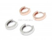 8 MM DÜZ KALIN HALKA GÜMÜŞ KÜPE - 1