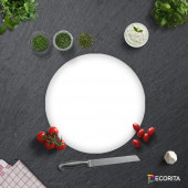 DECORITA Cam Kesme Tahtası - Düz Renk-Beyaz - 4