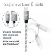 QWERTS Apple iPhone 5 6 7 8 X USB Hızlı Data Sarj Kablosu 1 Metre - 5