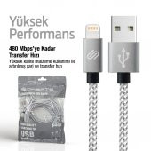 QWERTS Apple iPhone 5 6 7 8 X USB Hızlı Data Sarj Kablosu 1 Metre - 8