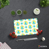 DECORITA Cam Kesme Tahtası- Yelken Desen - 1