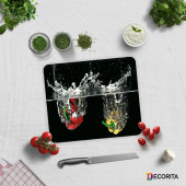 DECORITA Cam Kesme Tahtası- Su ve Sebzeler - 2
