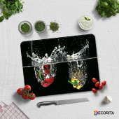 DECORITA Cam Kesme Tahtası- Su ve Sebzeler - 3