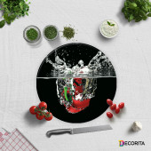 DECORITA Cam Kesme Tahtası- Su ve Sebzeler - 4