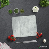 DECORITA Cam Kesme Tahtası- Gri Duvar Dokulu - 2