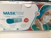 Maskten Beyaz 50li Lastik Halkalı Telli 3 Katlı Meltblown Maske - 1