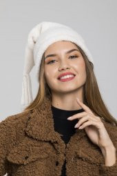 Kadın Peluş Şapka Kışlık Bere - 1