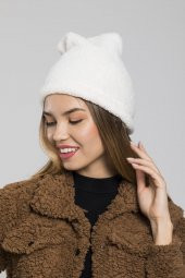 Kadın Peluş Şapka Kışlık Bere - 5