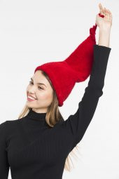 Kadın Peluş Şapka Kışlık Bere - 9