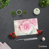 DECORITA Cam Kesme Tahtası- Pembe Krizantem - 1