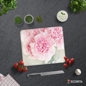 DECORITA Cam Kesme Tahtası- Pembe Krizantem - 2