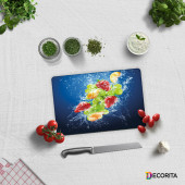 DECORITA Cam Kesme Tahtası- Köpüklü Meyveler - 1