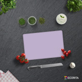 DECORITA Cam Kesme Tahtası - Düz Renk - Lila - 1