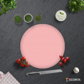 DECORITA Cam Kesme Tahtası- Düz Renk - Somon - 4
