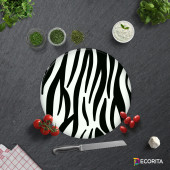 DECORITA Cam Kesme Tahtası- Zebra Desen - 4