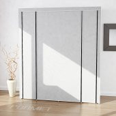 TEKNOR Metal Profil Çift Raf Çift Askılık Lüks Bez Dolap - 4 RENK - 1