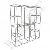 TEKNOR Metal Profil Çift Raf Çift Askılık Lüks Bez Dolap - 4 RENK - 3