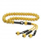 El İşçiliği Küre Kesim Gold-Black Mini Boy 1000 Ayar Gümüş Kazaz Tesbih - 2