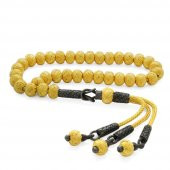 El İşçiliği Küre Kesim Gold-Black Mini Boy 1000 Ayar Gümüş Kazaz Tesbih - 1
