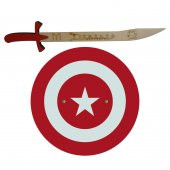 Ahşap Oyuncak Seti 2 Parça KAPTAN Türkiye Kalkanı ve Kılıcı - 1