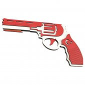 Muhteşem Ahşap Oyuncak Seti 5 Parça,  OK Yay + Balta + Karambit + Kılıç + Lastik Atan Tabanca - 5