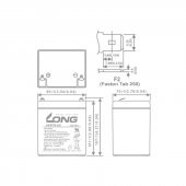 Long 12Volt 5Ah Kuru Tip Akü - 3