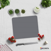 DECORITA Cam Kesme Tahtası- Düz Renk - Gri - 2