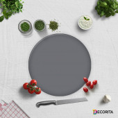 DECORITA Cam Kesme Tahtası- Düz Renk - Gri - 4