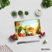 DECORITA Cam Kesme Tahtası- Sebze Sepeti - 1